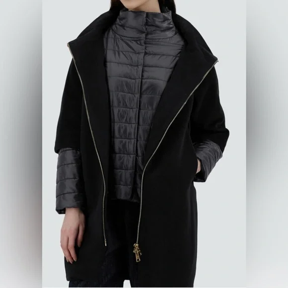 HERNO COAT IN LUXURY WOOL AND NYLON - Picture 4 of 12